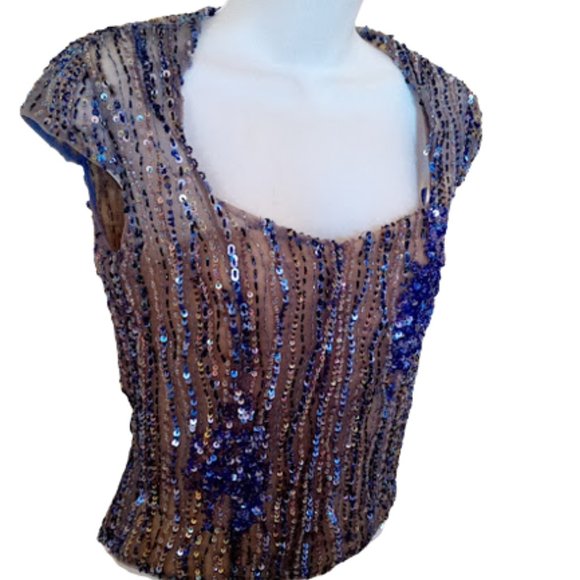 HOST PICK Spectacular Blue 3 piece Skirt Set Size 10 - Picture 4 of 8